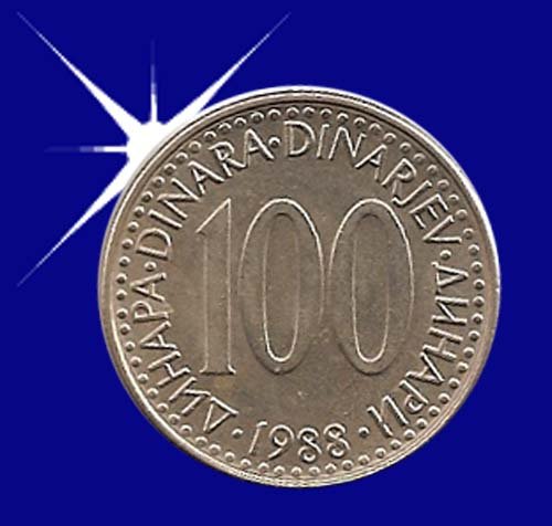 "100 DINARA 1988 Jugoslavije"