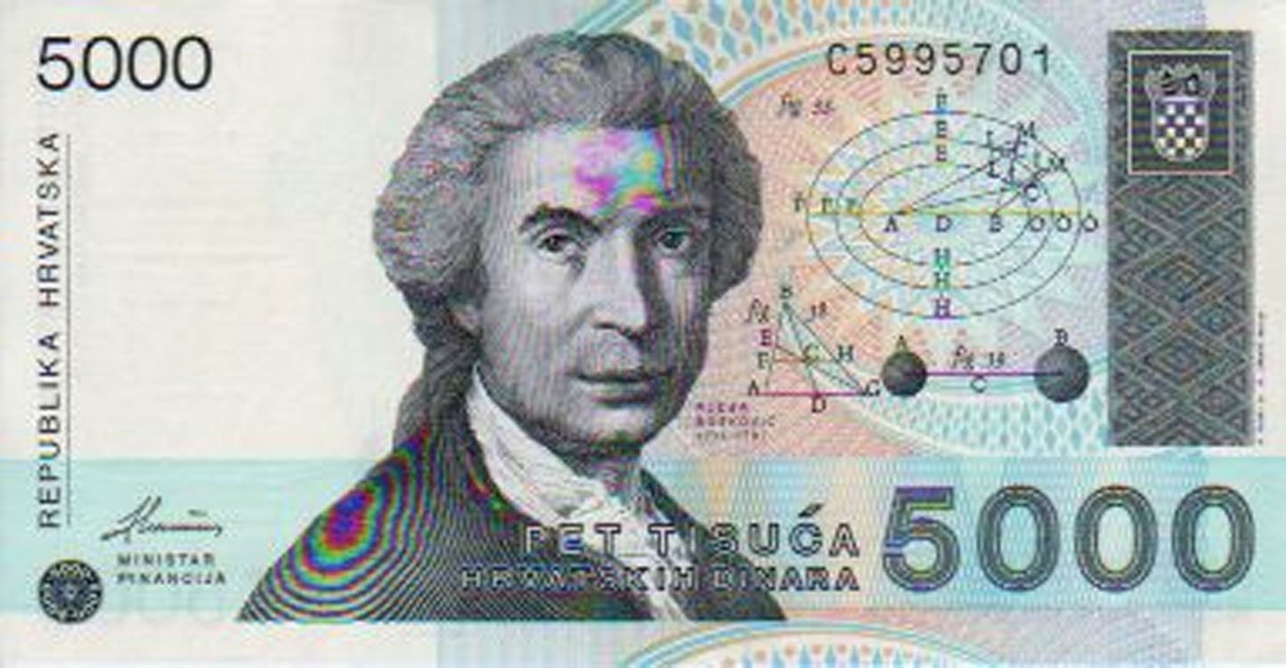 5000 hrvatskih Dinara 1992. UNC.