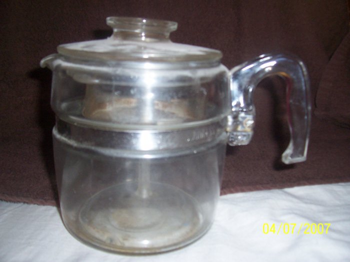 Vintage Pyrex 8 Cup Percolator Free Shipping