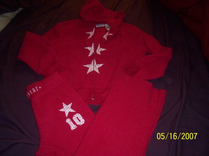 Carolina Blues Fleece Set Girls 8/10 FREE SHIPPING