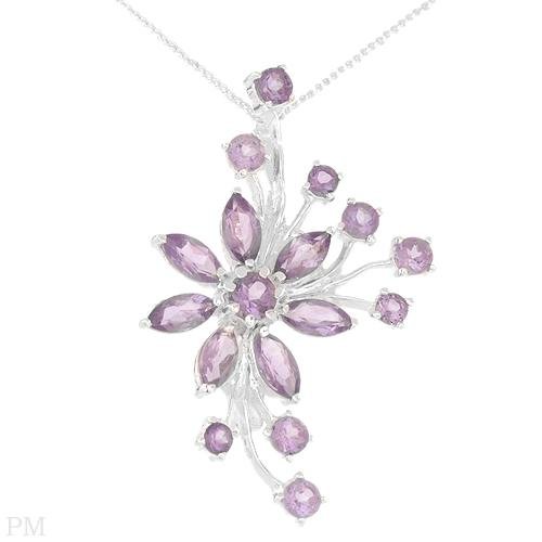 Genuine Amethyst Necklace/ Pin