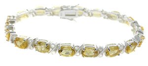 925 STERLING SILVER BRACELET WITH GENUINE CITRINE