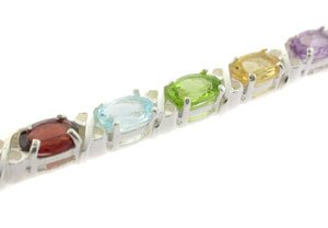 925 STERLING SILVER WITH GENUINE MULTI STONES