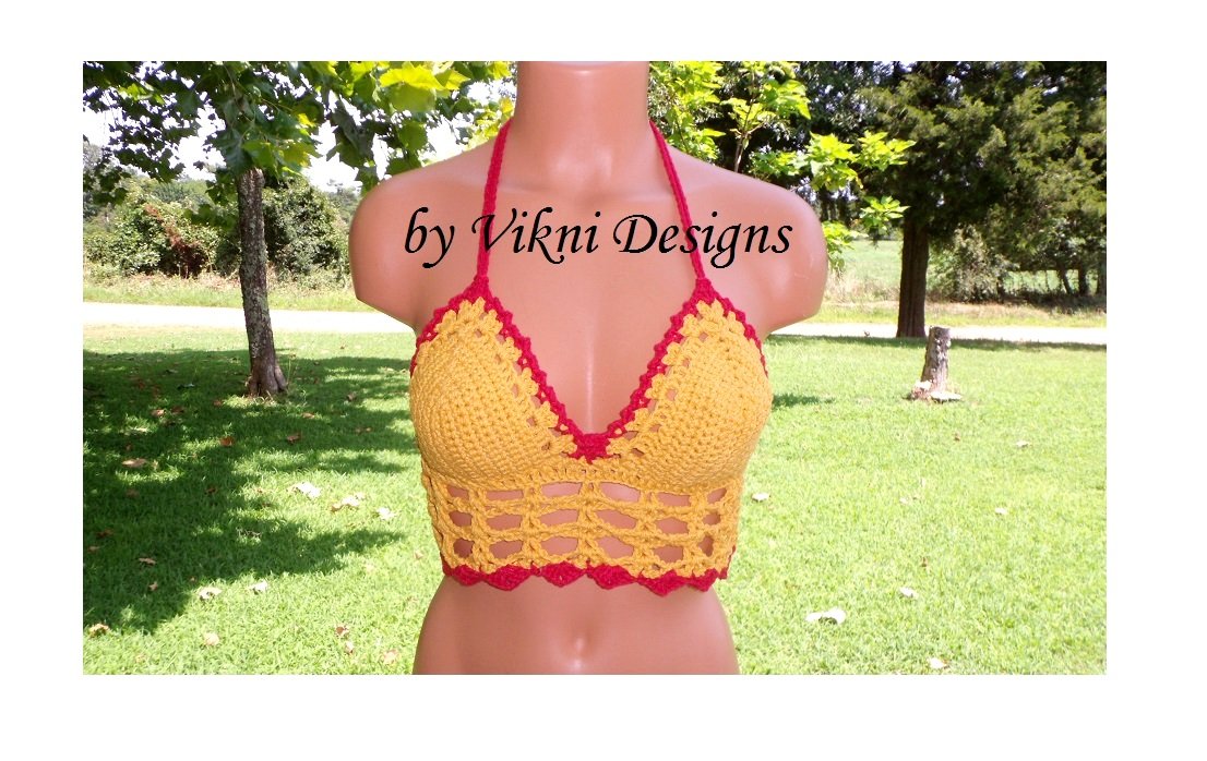 Hippie Cage Crop Top by Vikni Crochet Designs