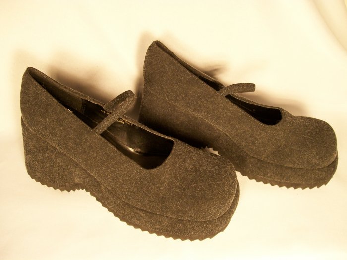 goth mary jane platforms grey size 8