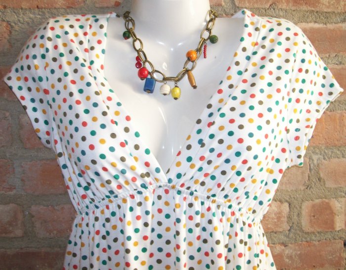 OutFitKit polka dot short sleeve baby doll dress XL with accessories