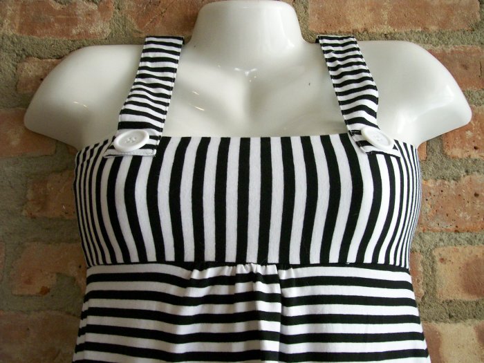 OutFitKit black white stripe mod baby doll jumper with accessories