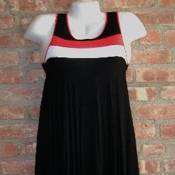 OutFitKit mod red black white sporty jumper dress with accessories