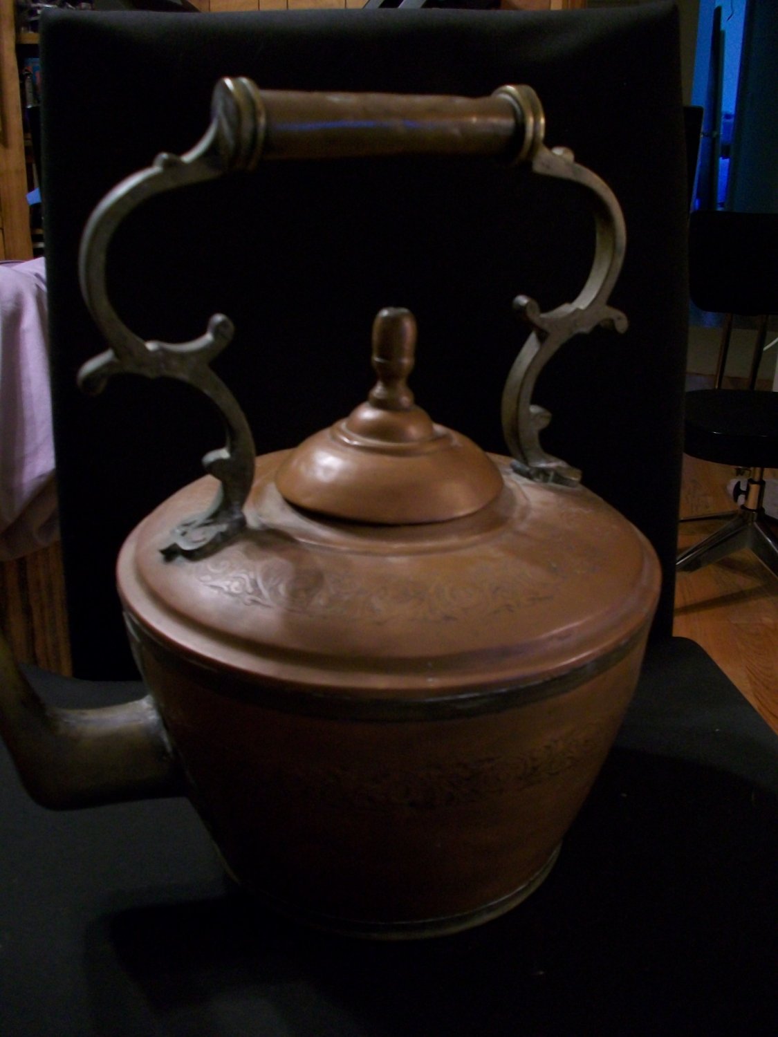 Antique Brass and Copper Kettle