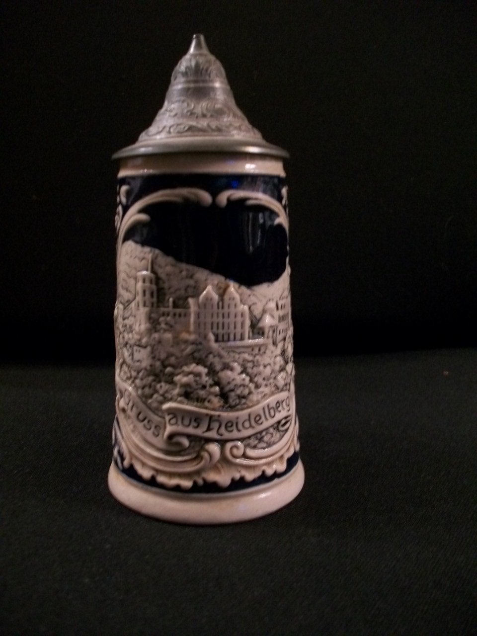 Antique German Stein Miniature Gruss aus heidelberg