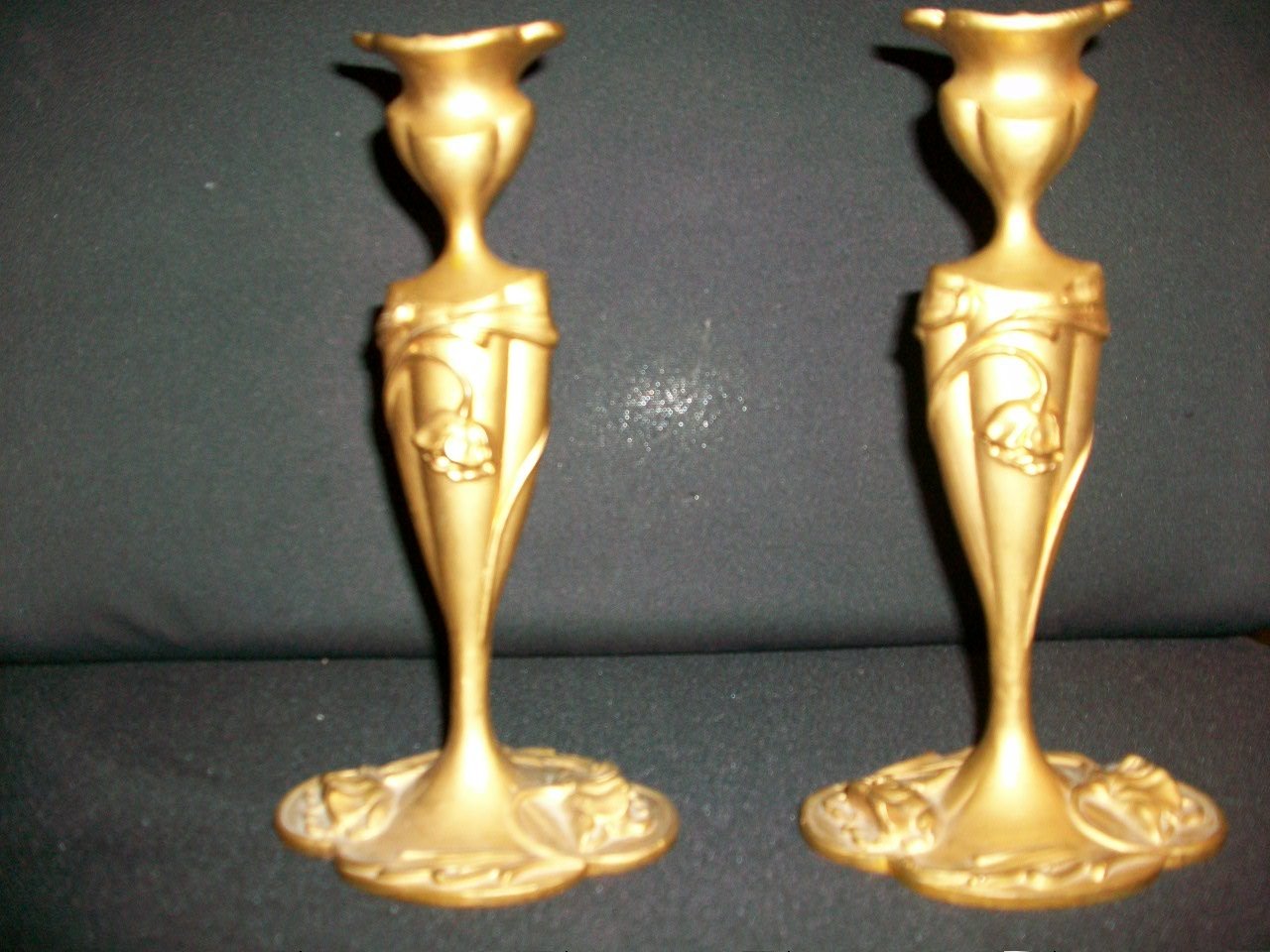 Antique A-M-W Candlesticks