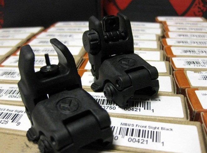 Magpul MBUS Back Up Front and Rear Flip Sight #MBUS-1 (Black)