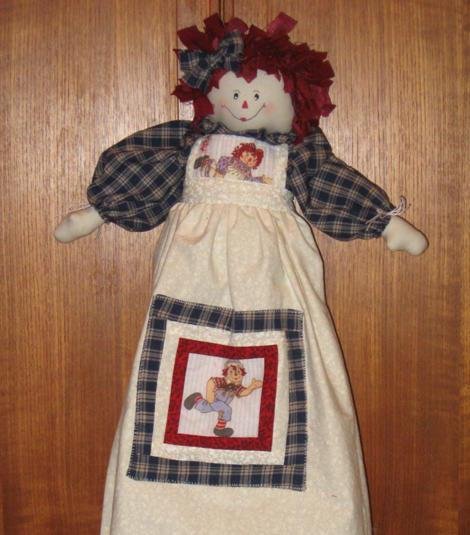 Raggedy Ann Plastic or Grocery Bag Holder