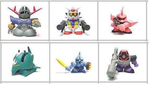 Gashapon SD Gundam Part 4 Zeong Gelgoog Larar's Mobile Armor Gann Dom SET