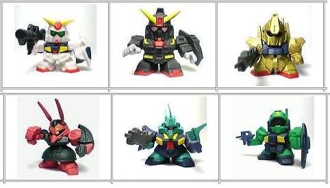 Gashapon SD Gundam Part 7 Z Zeta MK-II Hyakushiki Nemo Psyco Dijeh Bound Dog SET