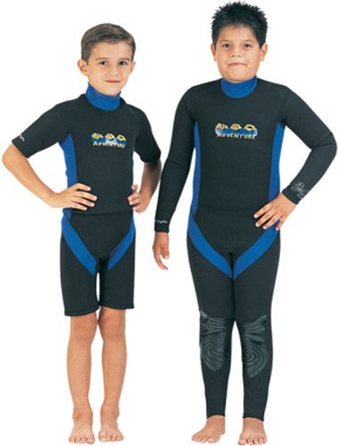 TILOS KIDS 3/2MM ADVENTURE FULLSUIT;SIZE 12 BLACK/BLUE
