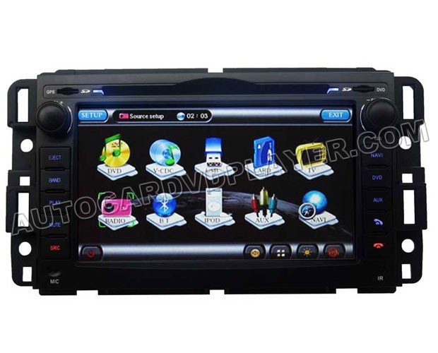 7" DVD GPS Navigation Player with Bluetooth iPod for 2007-2010 Chevrolet Silverado
