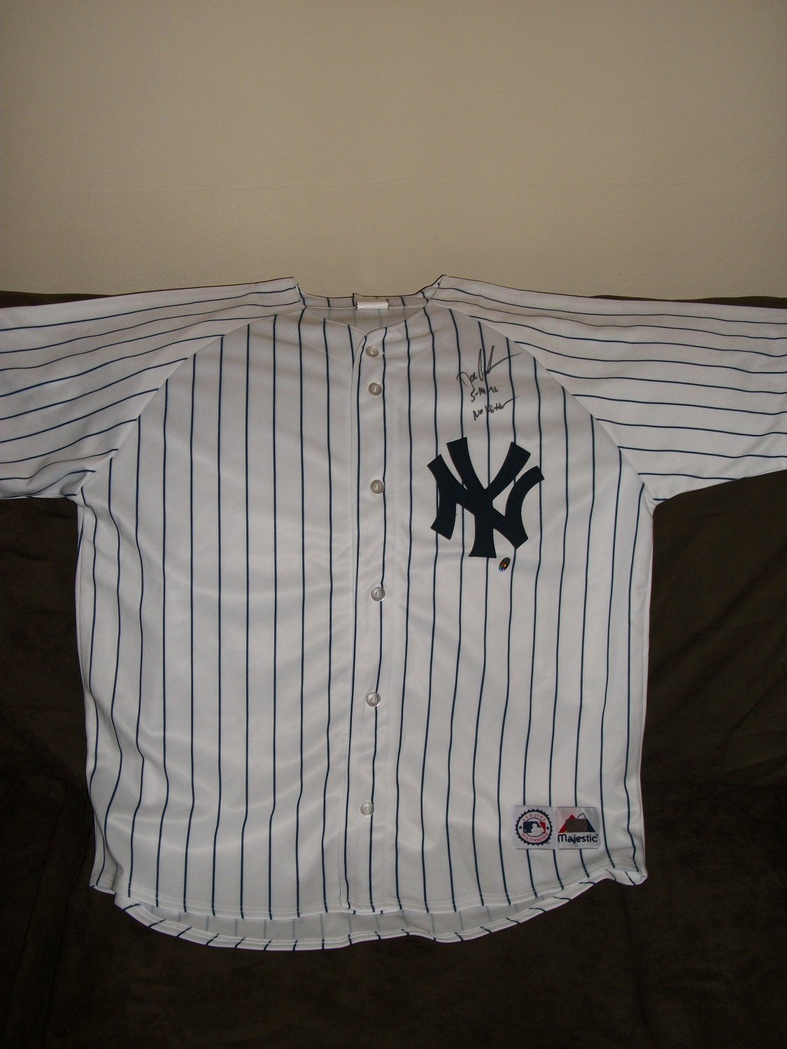 Dwight Gooden New York autographed Jersey-"No Hitter" inscription