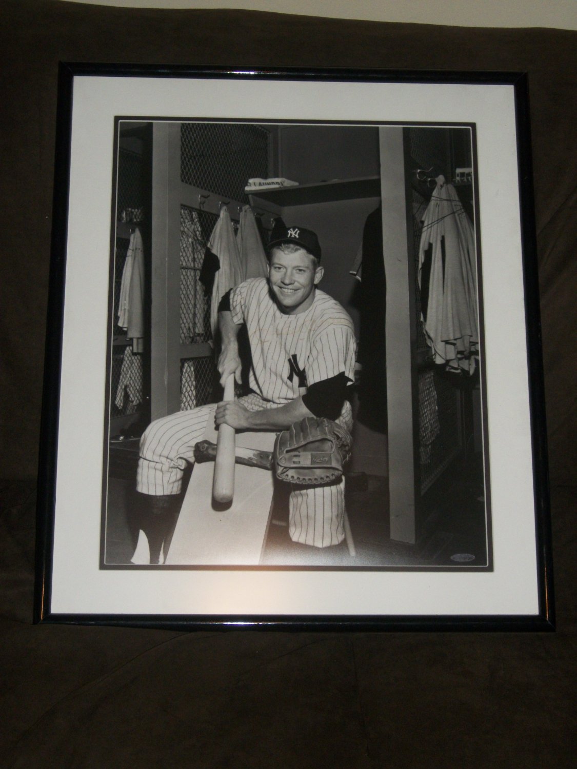 Mickey Mantle 16x20 photo-"Shaving Bat" UDA