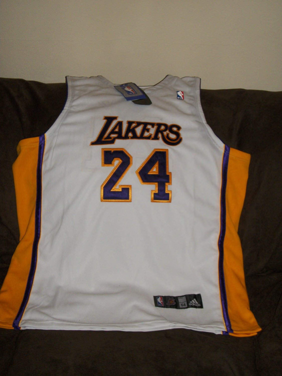 Kobe Bryant autographed authentic white Lakers Jersey