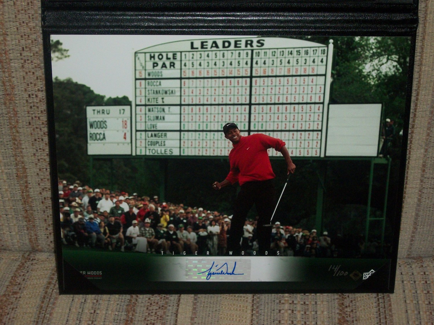 Tiger Woods LE autographed 8x10 UDA photo