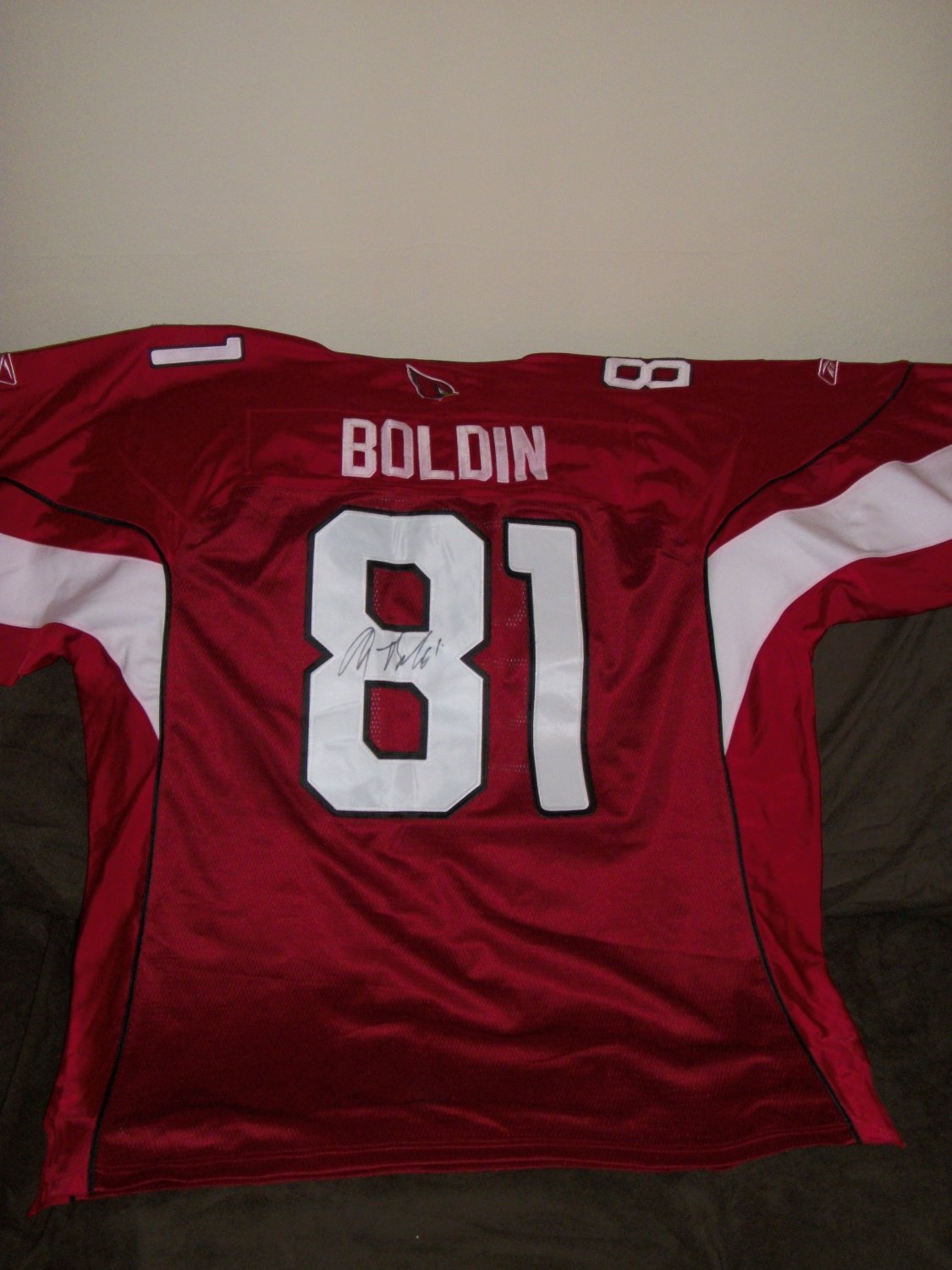 Anquan Boldin autographed authentic cardinals away red jersey