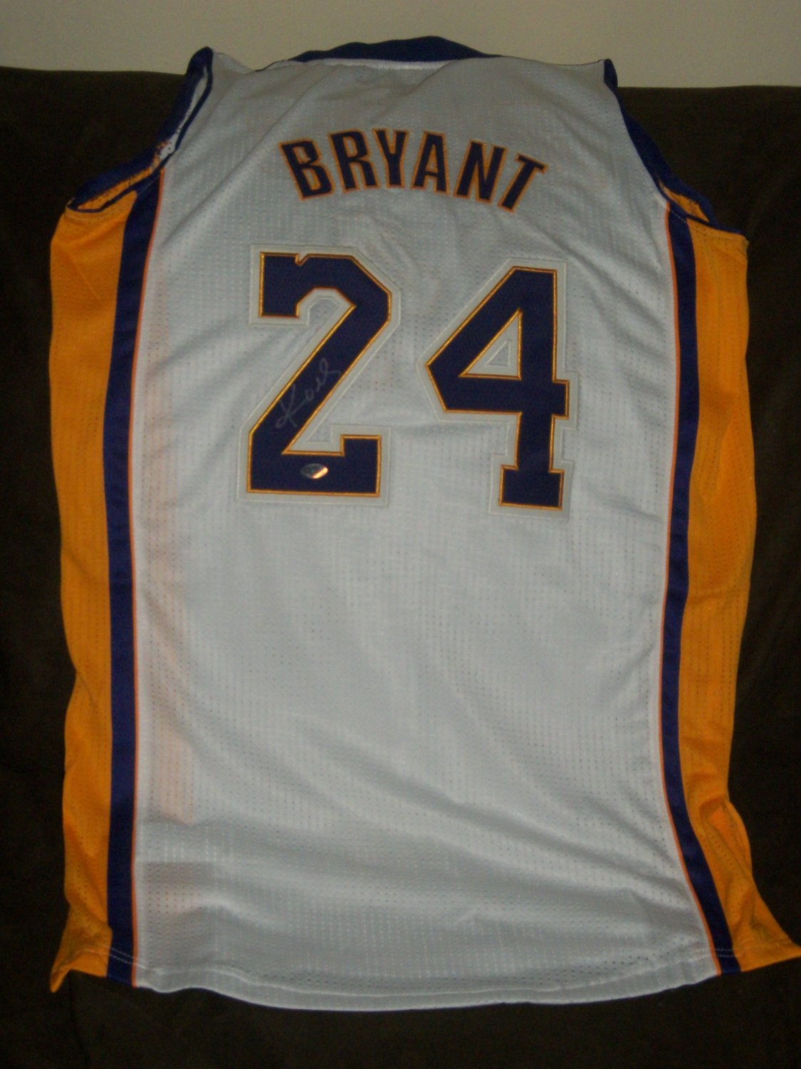 Brand New Kobe Bryant Autographed Revolution 30 Adidas White Lakers Jersey