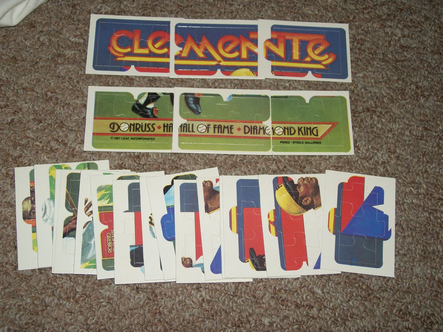 Roberto Clemente Rare 1987 Donruss Diamond Kings Puzzle-Complete Set