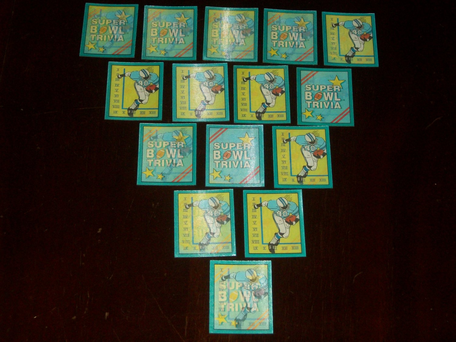 1990 Score Football Super Bowl Trivia Reflector inserts-10pk