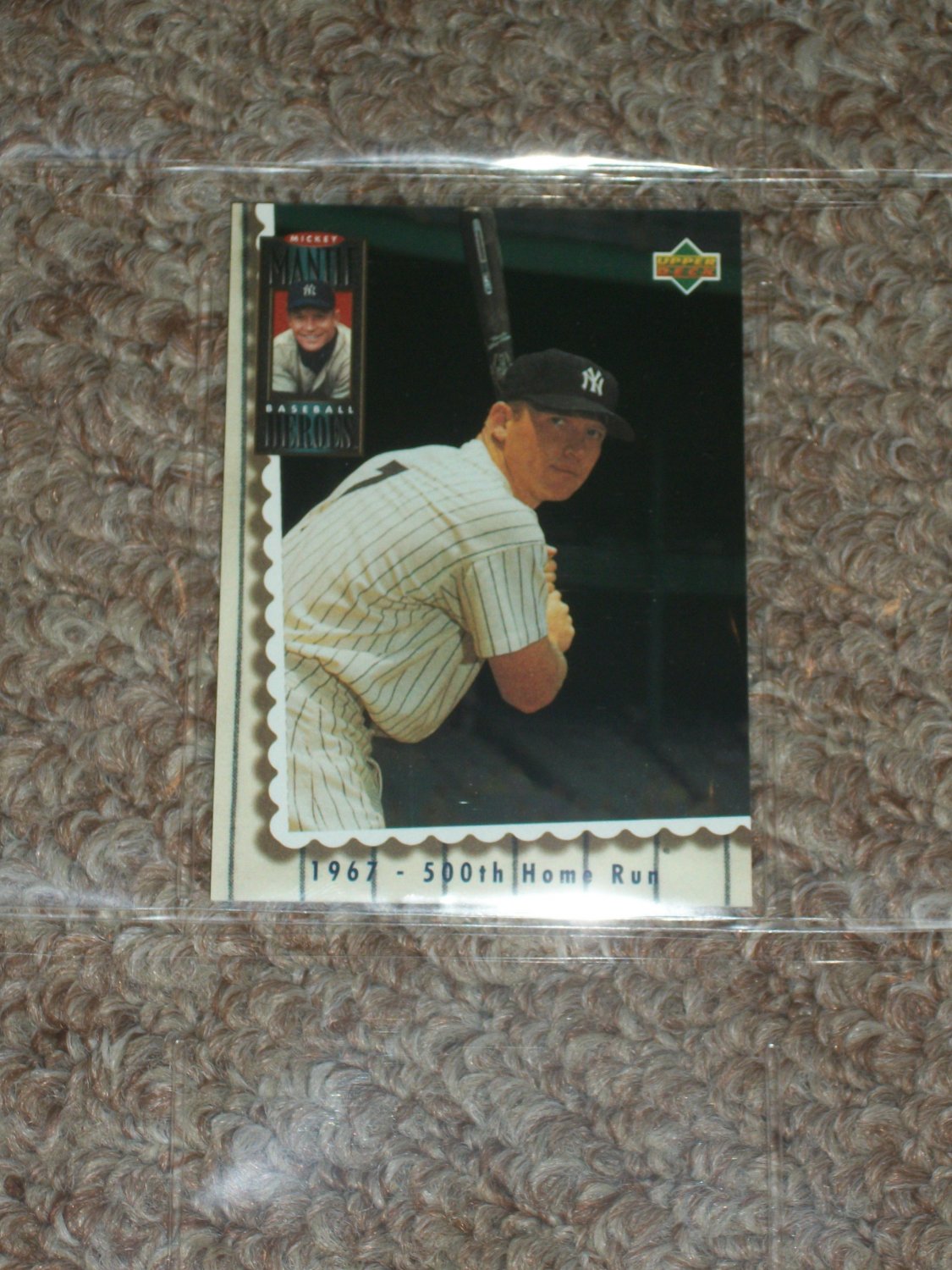 1994 Mickey Mantle Upper Deck- Baseball Heroes 500th Homerun Insert