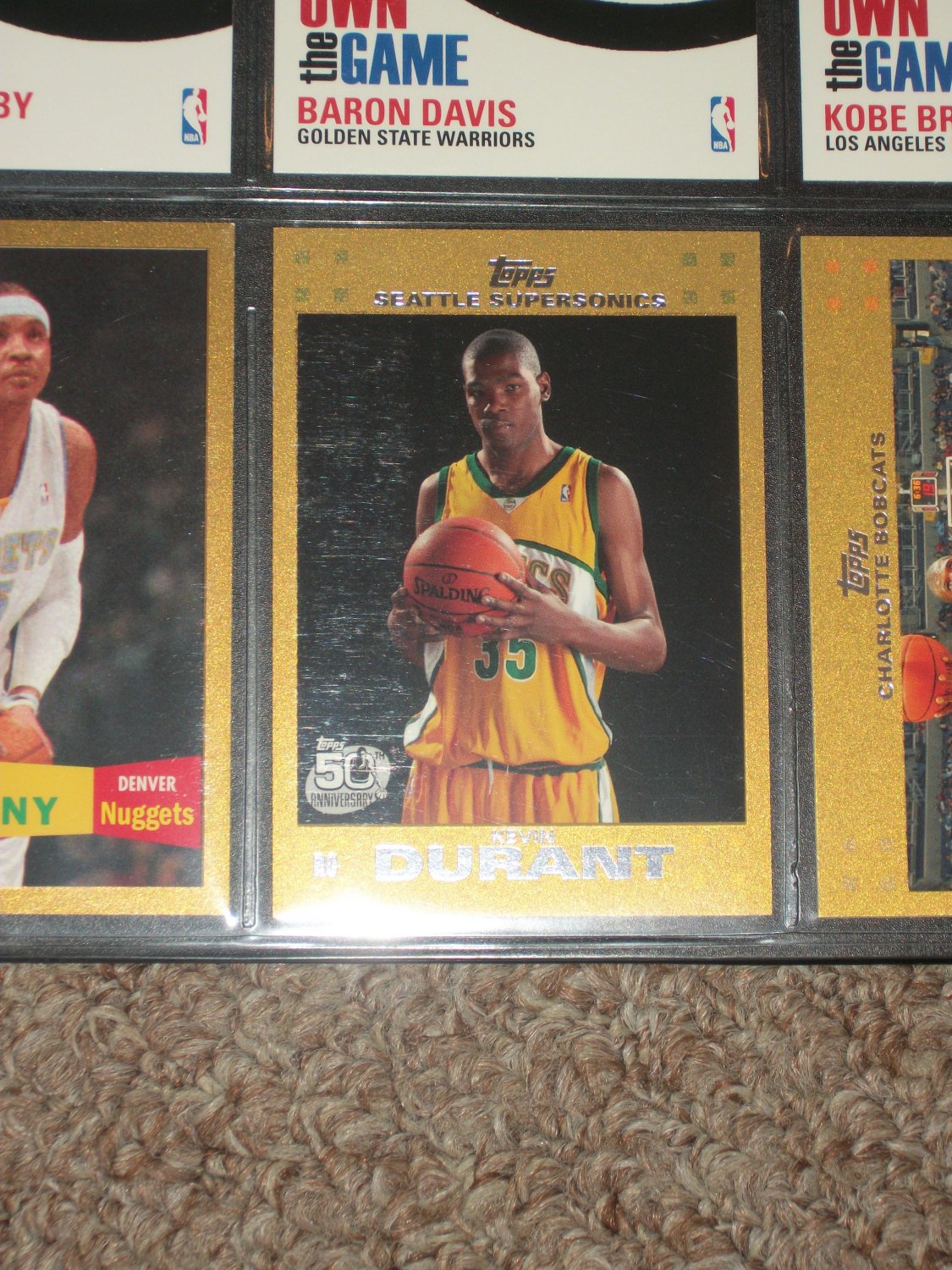 Kevin Durant 2007 Limited Edition Gold Rookie Card 1207/2007