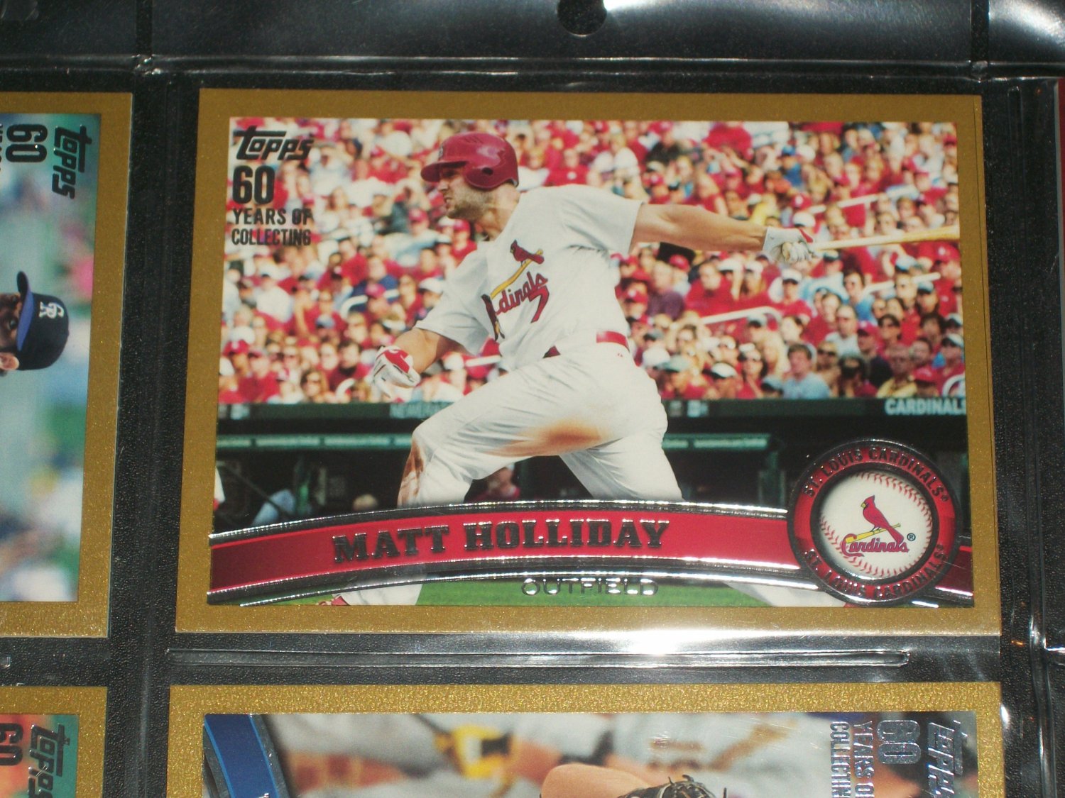 Matt Holiday 2011 Topps LE #1913/2011 card- Gold Edition