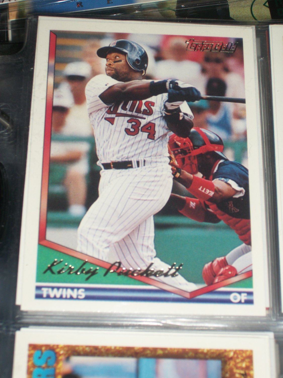 Kirby Puckett 1994 Topps Baseball- Gold Insert