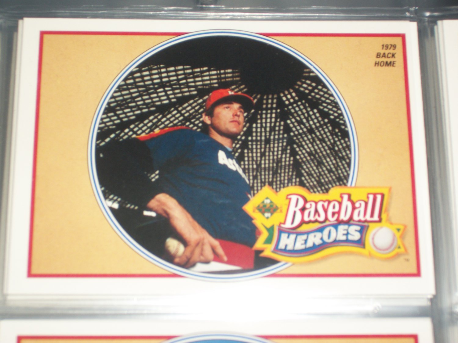 Nolan Ryan 1990 UD Baseball Heroes Insert #13/18- 1979 Back Home