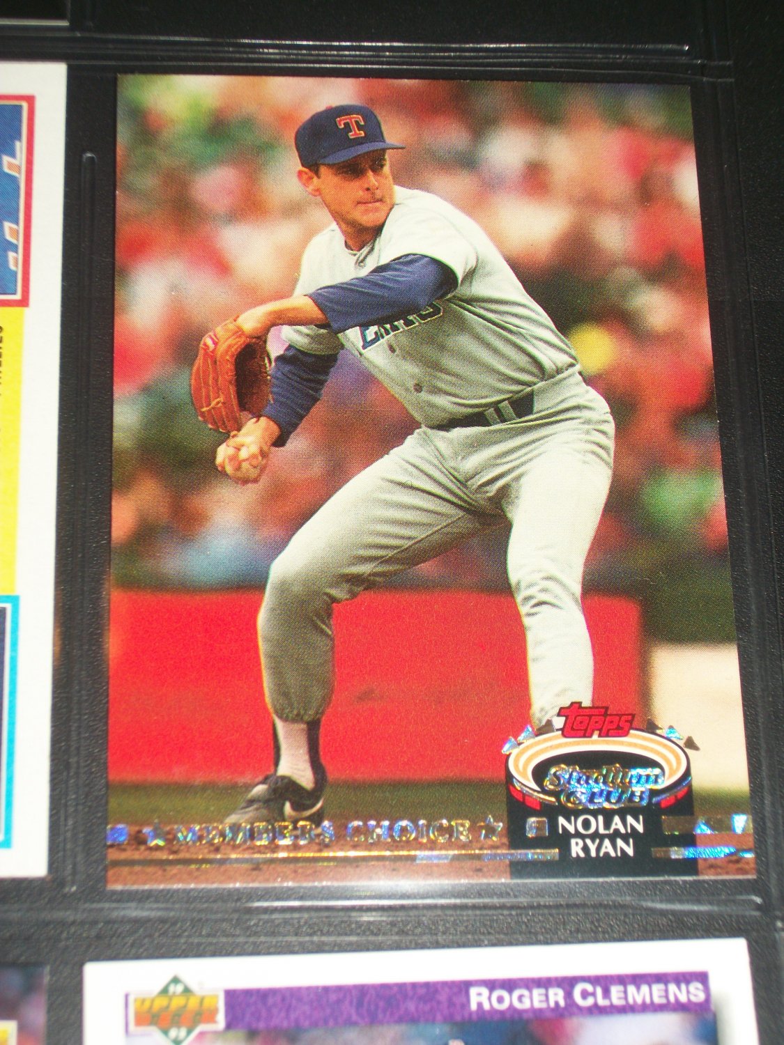 Nolan Ryan 92 Stadium Club baseball card- Special "Gold Members Choice Edition"
