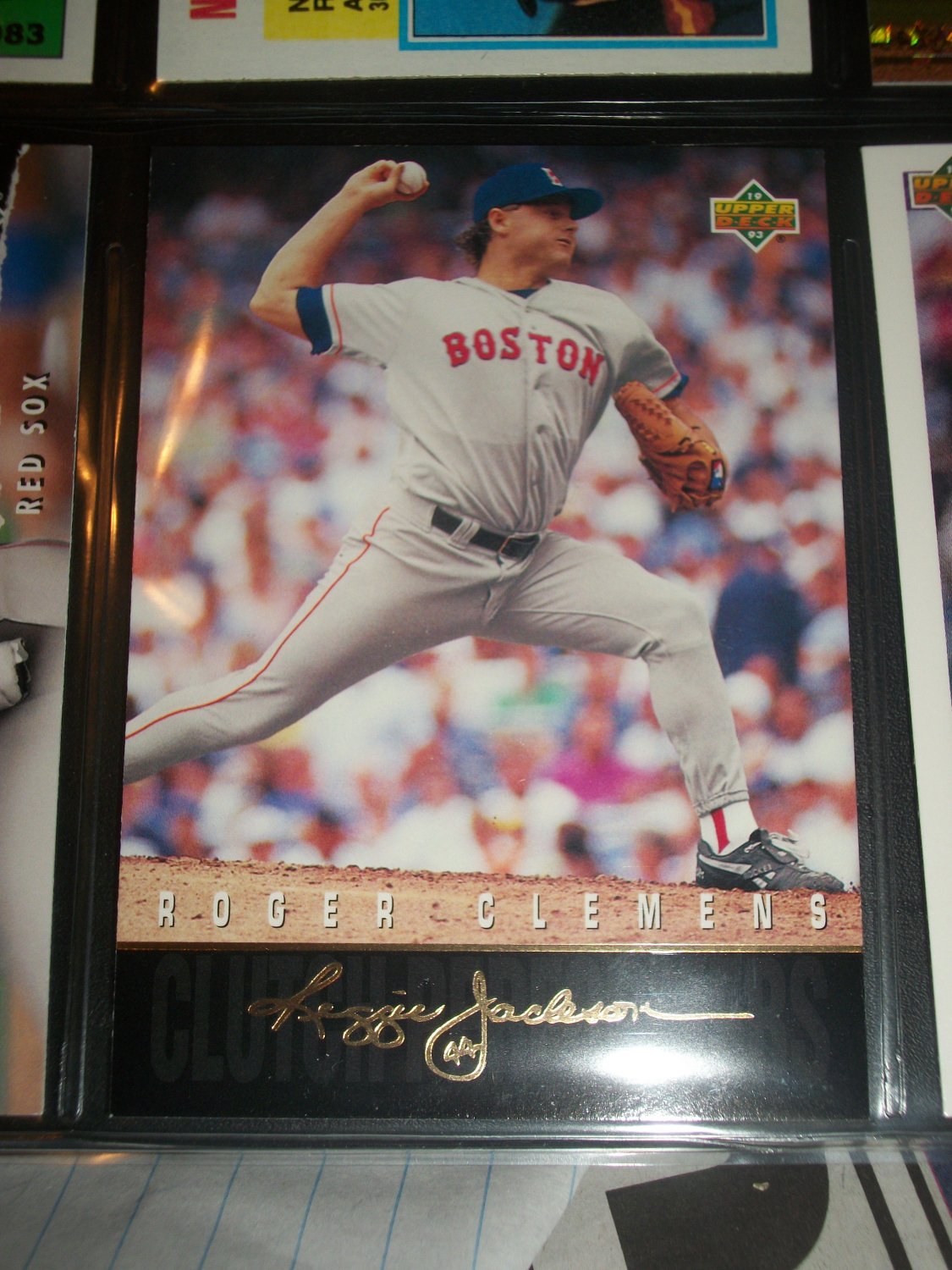 Roger Clemens 93 UD "Clutch Performers"- Reggie Jackson series