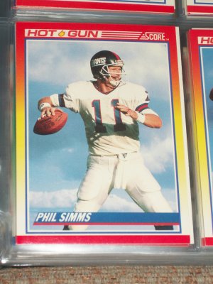 Phil Simms RARE 1990 Score "Hot Gun" Football Card