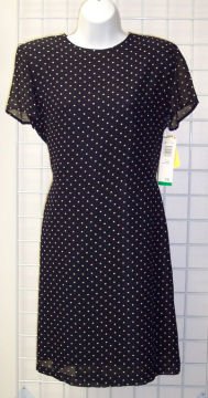 NWT Jeffrey & Dara Classic Polka Dot Dress Size 10 240-6 Once Is Never Enough