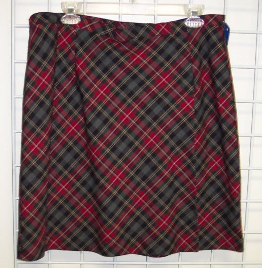 Willow Bay Mini Skirt Red Plaid School Girl Size 16 192-414 Once Is Never Enough