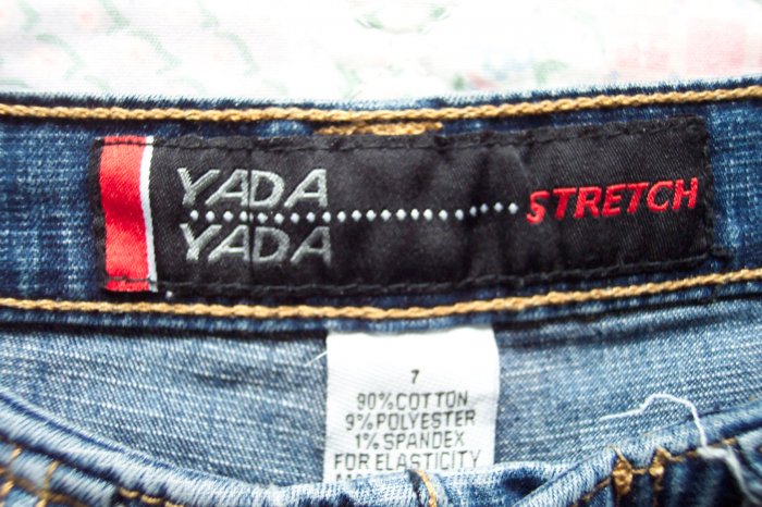 Yada Yada Denim Crop Pants Capris Size 7 101-743 Once Is Never Enough