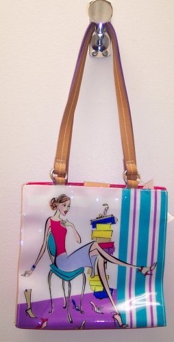 So Cute Shoe Shopping Girl Purse Pink and Purple