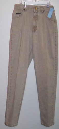 Lee Riveted Khaki Denim Jeans Size 12 Long Tall 473-19 Once Is Never Enough