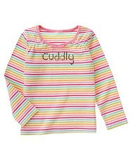 Gymbroee NWT Imaginary Friends Ls Cuddly Striped Tee Shirt Size 6
