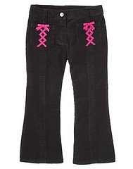 Gymboree NWT Imaginary Friends Black Corduroy Pants with Ribbons Sz 4