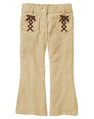 Gymboree NWT Imaginary Friends Beige Corduroy Ribbon Pants Size 6