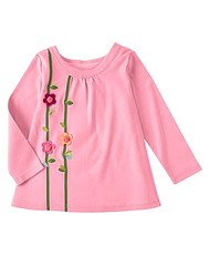 Gymboree NWT Imaginary Friends Floral embroidery LS Tee Shirt Size 4
