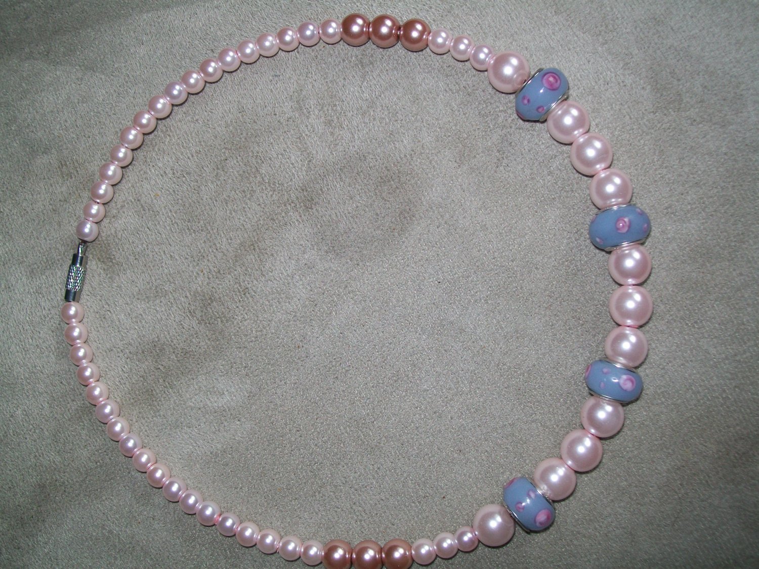 Pink Pearl and Rose Pearl Choker