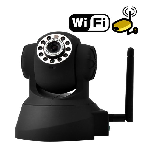 IP Surveillance Camera with Angle Control and Motion Detection (Black)