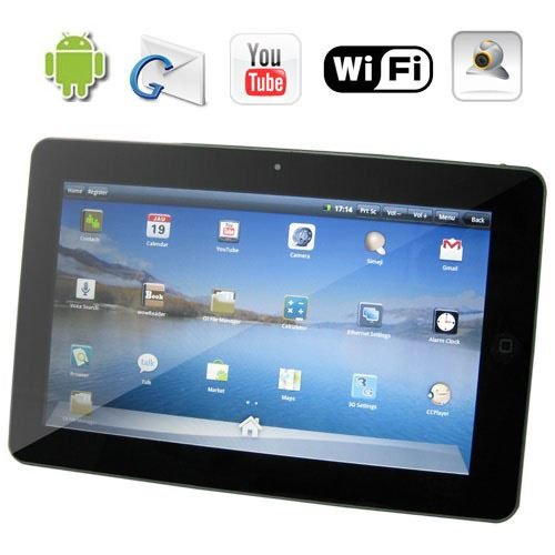 3G WiFi 10.1 Inch Widescreen Tablet Netbook With Android OS 2.1 + GPS
