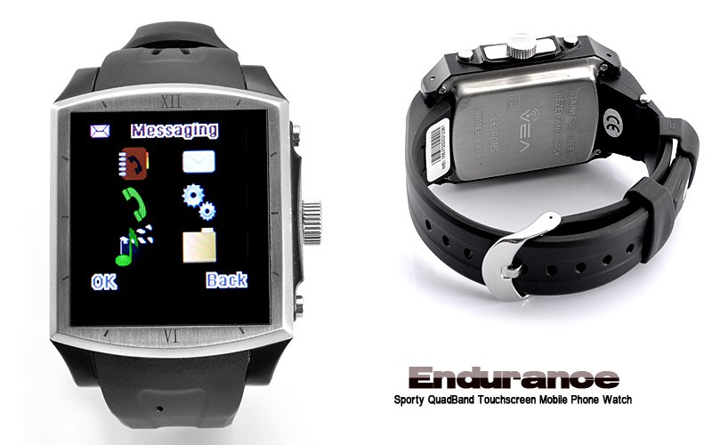 Endurance - Sporty QuadBand Touchscreen Mobile Phone Watch